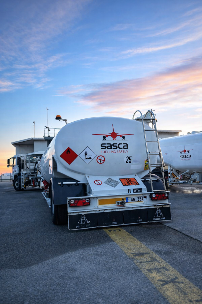 flocage adhésif citerne camion aéroport de Nice